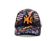Kinderkappe New Era - MLB Kids Print 9FORTY - NY Yankees - Navy / Papaya Orange