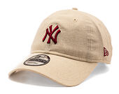 Kappe New Era - MLB Linen 9TWENTY - NY Yankees - Stone / Cherry