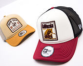 Kappe New Era - Branded Graphic Patch 9FORTY Trucker - White / Cherry