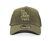 Kappe New Era - MLB Outline 9FORTY Trucker - LA Dodgers - New Olive