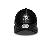 Damen Kappe New Era - MLB Contrast Stitch PU Leather 9FORTY - NY Yankees - Black / White