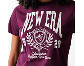 Damen T-Shirt New Era - Crest Tee Regular - Burgundy