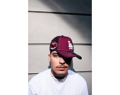 Kappe New Era - MLB Contrast Stitch WS Retro 9FORTY Trucker - LA Dodgers - Burgundy