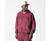 Pullover New Era - Branded Washed Full-Zip Hoody - Burgundy