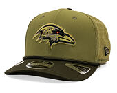 Kappe New Era - NFL25 "Salute to Service" - 9SEVENTY Stretch-Snap - Baltimore Ravens 
