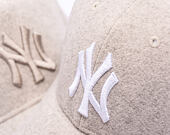 Kappe New Era - MLB Melton Wool 9FORTY - NY Yankees - Stone / White