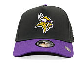 Kappe New Era - NFL Charcoal Drop 9FORTY A-Frame - Minnesota Vikings - Steel Clouds / Purple