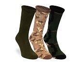 Socken New Era - Camo Crew Socks 3pk - Olive