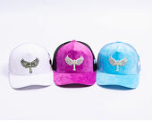 Kappe Reflection Luxus Samt Strasssteine Baby Blau