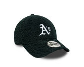 Kappe New Era - MLB Winter Borg Teddy Fleece 9FORTY - Oakland Athletics - Dark Green / White