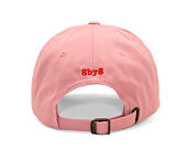 Kappe 8by8 - Dadcap - "Sorry I'm Late I saw a dog" - Baby Pink/Red