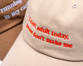 Kappe 8by8 - Dadcap - "I can't adult today" - Tan/Orange