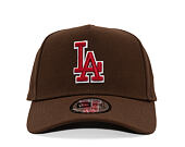 Kappe New Era - MLB Outline Script 9FORTY A-Frame - LA Dodgers - Chestnut Brown