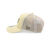 Kappe New Era - Branded Denim Leather Patch 9FORTY A-Frame Trucker - Camel