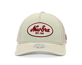 Damen Kappe New Era - Branded Denim Oval Logo 9FORTY M-CROWN A-Frame Trucker - Cream