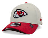 Kappe New Era - NFL Wordmark 9FORTY - Kansas City Chiefs - Cream / Team Color