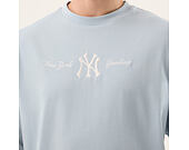 T-Shirt New Era - MLB Script Oversized Tee - NY Yankees - Sky Blue