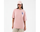 T-Shirt New Era - MLB Cap Graphic Oversized Tee - LA Dodgers - Pink Rouge