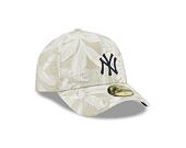 Kappe New Era - MLB Three Looms "Leafy Palm" 59FORTY A-Frame - NY Yankees - Stone