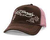 Kappe Ed Hardy - Skull And Roses 5 Panel Trucker Cap