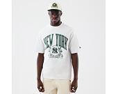 T-Shirt New Era - MLB Arch Graphic Oversized Tee - NY Yankees - Heather Grey