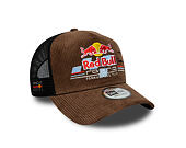 Kappe New Era - F1 Distressed Cord 9FORTY A-Frame Trucker - RED BULL F1 - Chestnut Brown