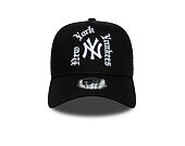 Kappe New Era - MLB Wordmark 9FORTY A-Frame Trucker - NY Yankees - Black