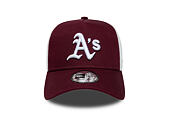 Kappe New Era - MLB Essential 9FORTY A-Frame Trucker - Oakland Athletics - Burgundy