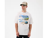 T-Shirt New Era - Branded Beach Graphic Oversized Tee - White