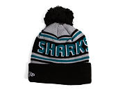 Mütze New Era - NHL Evergreen Wordmark Pom Medium Knit - San Jose Sharks - Team Color