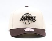 Kappe Mitchell & Ness - NBA Brown And Cream Pro Snapback - Los Angeles Lakers - Cream