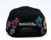 Kappe Mitchell & Ness - NBA 404 Club Neon Pro Snapback - Miami Heat - Black