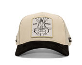 Kappe Capslab - Looney Tunes Trucker - Bugs Bunny Line Art Suede Visor - Off White / Black