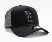 Kappe New Era - MLB Black on Black 9FORTY Trucker - LA Dodgers - Black