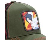 Kappe Capslab Trucker - Naruto - Sasuke - Olive Green