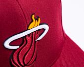 Kappe Mitchell & Ness Team Ground 2.0 Snapback Miami Heat Maroon