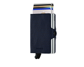 Geldbörse Secrid Twinwallet Vegetable Tanned Navy-Silver
