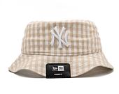 Damen Bucket Mütze New Era MLB Womens Gingham Tapered Bucket - NY Yankees - Stone
