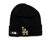 Mütze New Era MLB Metallic Badge Beanie - LA Dodgers - Black / Metallic Gold