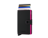 Geldbörse Secrid Miniwallet Matte Black & Fuchsia