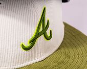 Kappe New Era 59FIFTY MLB Cord Atlanta Braves Off White / Nephrite Green / Cyber Green