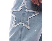 Hose Karl Kani OG Baggy Five Pocket Paintsplatter Denim Bleached blue/white