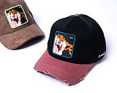 Kappe Capslab - Trucker Looney Tunes Trucker Abgenutzt Taz - Schwarz / Sand / Rot