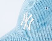 Damen Kappe New Era - 9FORTY Cord - NY Yankees - Pastel Blue / Off White