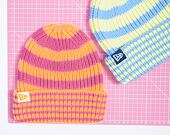 Mütze New Era - Medium Knit Stripe Beanie - Orange / Pink