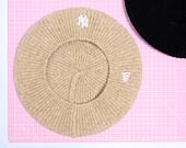 Baskenmütze New Era - MLB Womens Knitted Beret - NY Yankees - Toffee / White