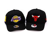 Kappe New Era - NBA Side Patch 9FORTY A-Frame - Chicago Bulls - Black