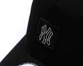 Kappe New Era - MLB Metallic Patch 9FORTY A-Frame - NY Yankees - Black / Silver