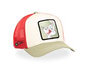 Kappe Capslab - Trucker Looney Tunes - Bugs Bunny - Cream / Red