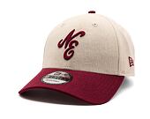 Kappe New Era - Branded Linen 9FORTY - Stone / Cherry